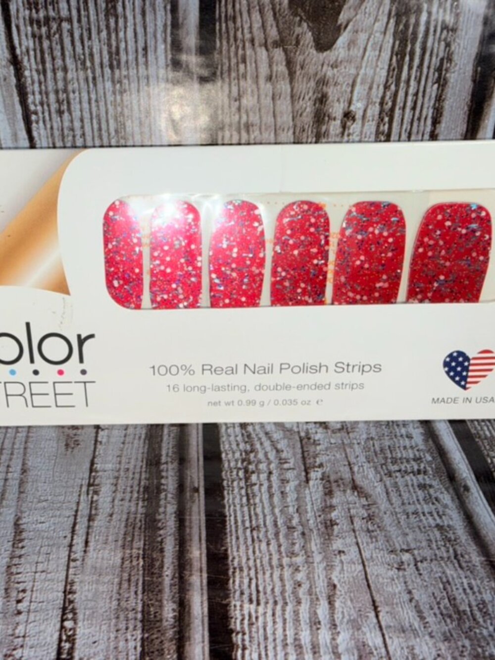 American Cheer Color Street Nail Polish 4th of July Blue Glitter